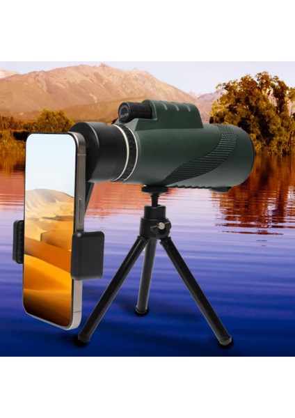 Uzaktan Taşınabilir Monoküler Teleskop 80 * 100 Yüksek Çözünürlüklü Akıllı Telefon Standı ve Tripod Dürbünlü Yüksek Büyütme (Yurt Dışından) modelleri