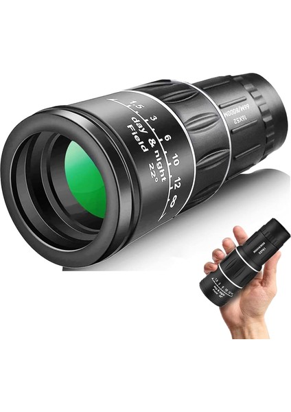 Güçlü 16X52 Monoküler Parıltılı Gece Görüş Teleskobu Optik Casus Monokl Açık Hava Kamp Kuş Gözlem Av Gözlem (Yurt Dışından)