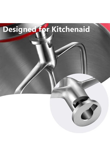 Paslanmaz Çelik Kase Mikser Yardım Kürek Kitchenaid Için 4.5-5quart Tilt Kafa Stand Mikser Kitchenaid Mikser Un Kek Için (Yurt Dışından)