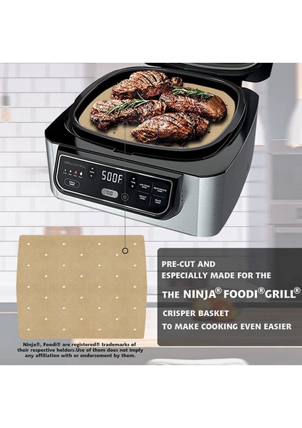 200 Adet Hava Fritöz Kağıt Hava Deliği Hava Fritöz Parşömen Kağıt Gömlekleri Ninja Foodi Izgara 5-In-1 AG301 4qt Hava Fritöz (Yurt Dışından)