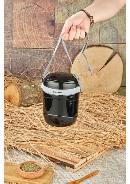 3146 Lüx 1,2 Litre Çelik Hazneli 3'lü Yemek Termosu fiyatları