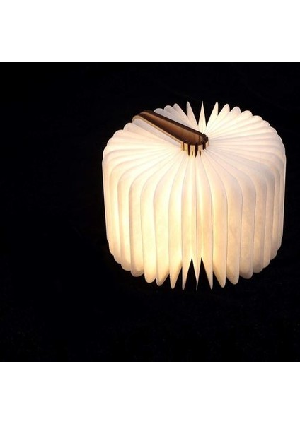 Ahşap Katlanabilir Kitap LED Gece Işığı, USB Çalışma Odası Için Şarj Edilebilir Masa Lambası, Yatak Odası (Yurt Dışından)
