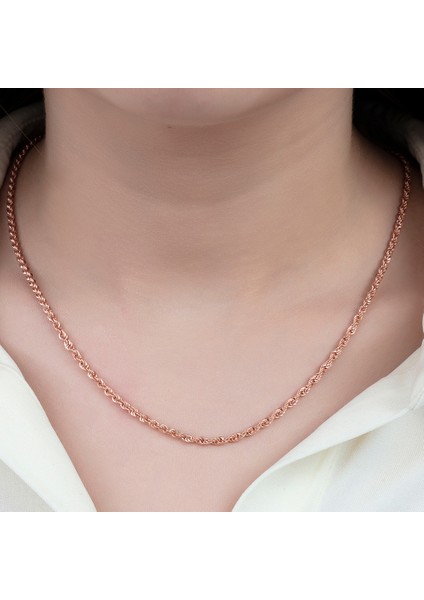 925 Ayar Gümüş Burma Halat Kadın Zincir Kolye fiyatları