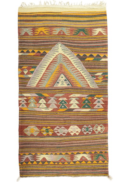 Dirse Renkli El Dokuma Kilim 117 x 213 cm