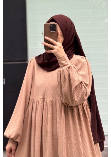 Asya Robalı Elbise - Vizon