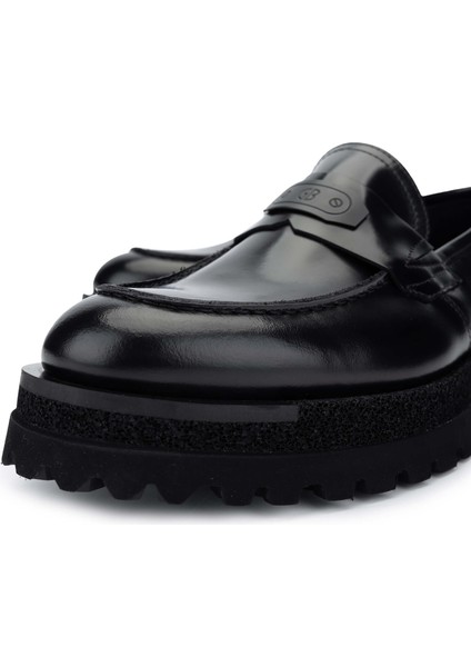 Erkek Deri Siyah Loafer Ayakkabı 480 95106 Erk Ayk SK24-25 Nero modelleri