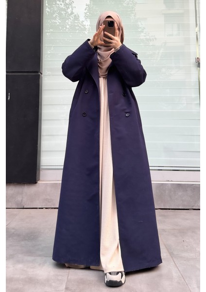 Tam Boy Trençkot-Lacivert modelleri