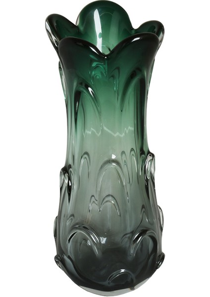 Cam Yeşil Damla Büyük Vazo 18 x 40 cm