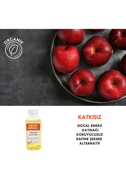 Organik Elma Özü 600 ml