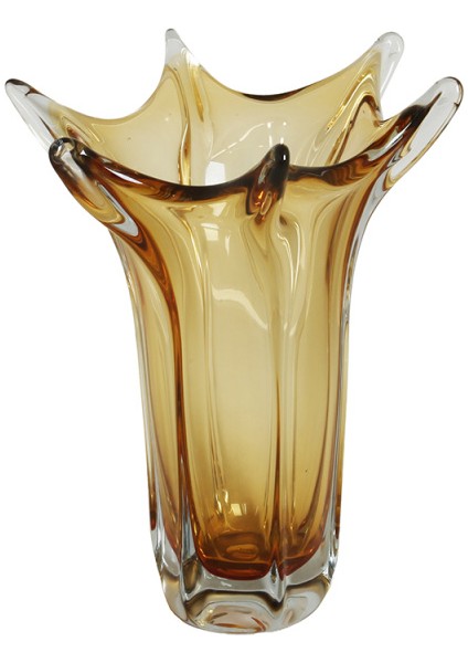 Amber Altıgen Vazo 28 x 33 cm