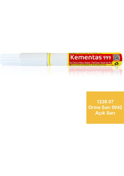 Tam Örtücü Rötuş Kalemleri 1238 07 Orma SARI-0042 Açık Sarı Tam Ört.r.kalem