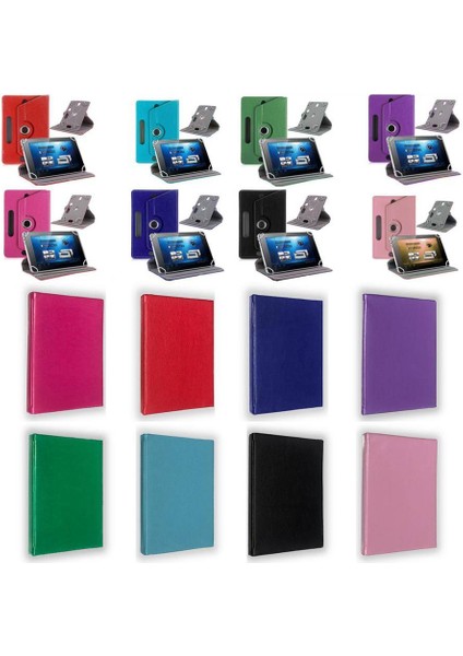 LG G Pad 7.0 Universal Dönerli Standlı Tablet Kılıfı A. Pembe fırsatları