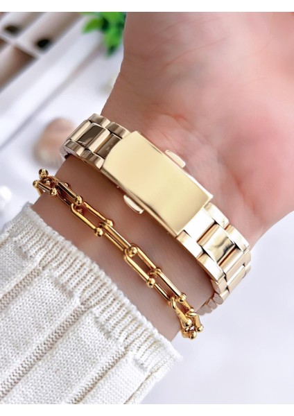 Özel Tasarım Vintage Seri Kadın Kol Saati+ Bileklik Hediyeli CL8369.M5 modelleri