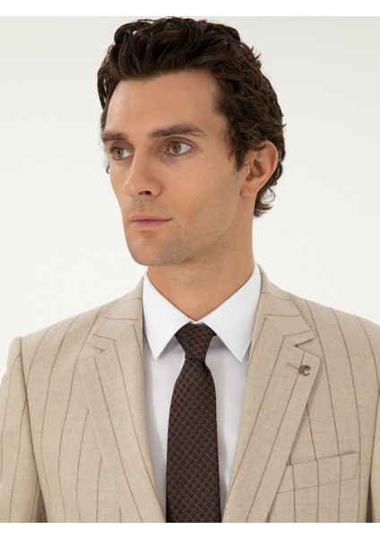 Erkek Bej Slim Fit Takım Elbise 50291127-VR011 fiyatları