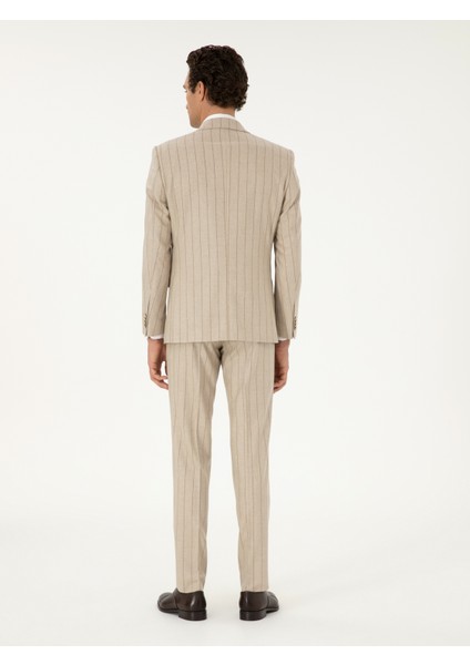 Erkek Bej Slim Fit Takım Elbise 50291127-VR011 indirimleri