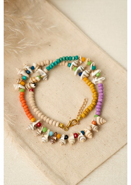 Kadın Deniz Kabuğu Model Taşlı Kolye indirimleri