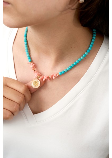 Kadın Renkli Taşlı Kolye fiyatları