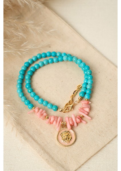 Kadın Renkli Taşlı Kolye modelleri