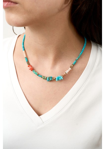 Kadın Renkli Taşlı Kolye fırsatları