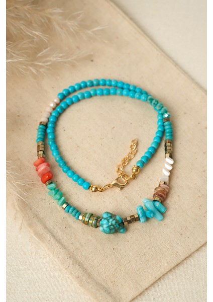 Kadın Renkli Taşlı Kolye indirimleri