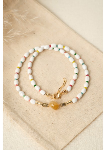 Kadın Renkli Taşlı Kolye modelleri