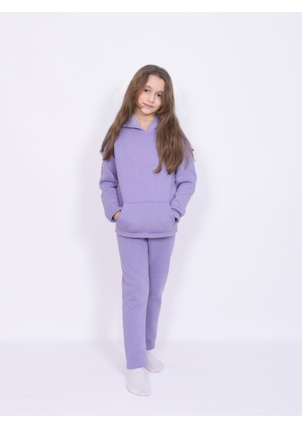 Şardonlu Kalın Üçiplik Unisex Çocuk Eşofman Takımı fiyatları