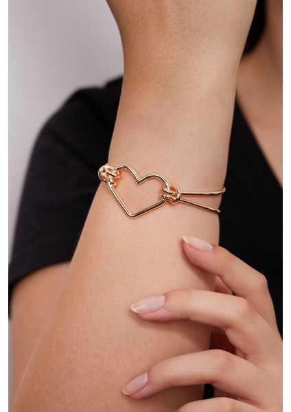 Kadın Gold Kalp Model Ayarlanabilir Bileklik modelleri