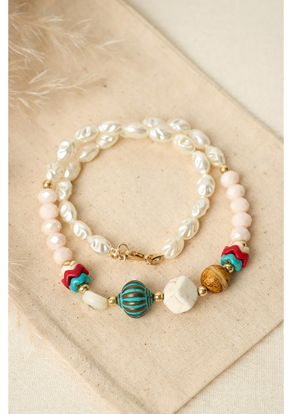 Kadın Renkli Taşlı Kolye modelleri