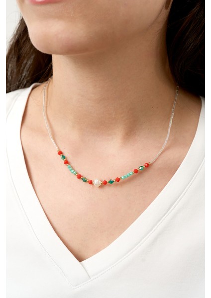 Kadın Renkli Taşlı Kolye fiyatları