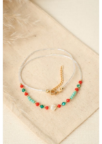 Kadın Renkli Taşlı Kolye modelleri