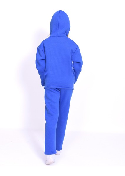 Şardonlu Kalın Üçiplik Unisex Çocuk Eşofman Takımı modelleri