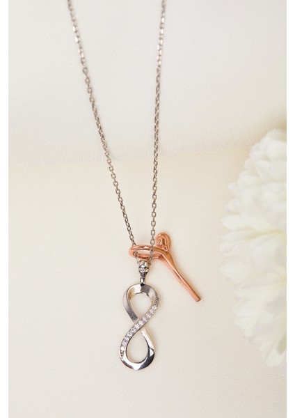 925 Ayar Gümüş Sarılan Çift Kolyesi