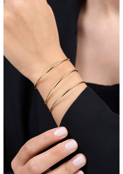 Ajda Bilezik Üçlü Gold Kaplama CBL9969