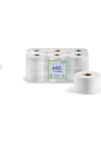 Mini Jumbo Tuvalet Kağıdı Çift Katlı 4 Kg. 12 Rulo