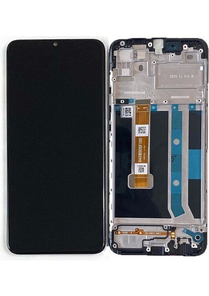 Oppo A15S LCD Ekran Dokunmatik Çıtalı Siyah Servis