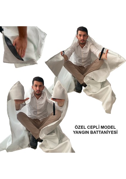 Cam Elyafı Fiberglass Yangın Battaniyesi Fire Blanket Cepli Model