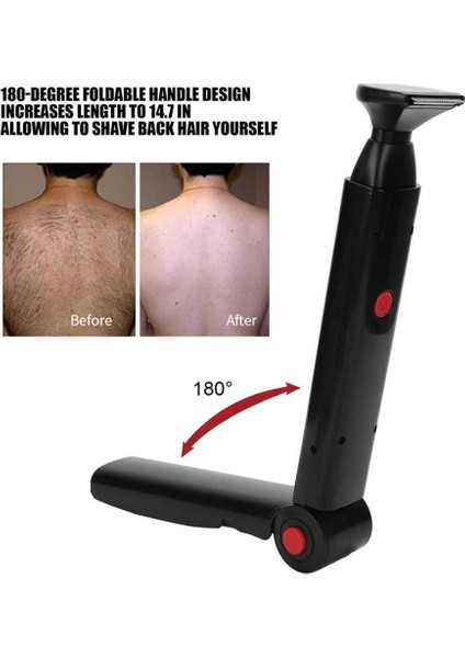 Elektrikli Arka Saç Tıraş Makinesi Düzeltici USB Katlanır Çift Taraflı Vücut Epilasyon Aracı Tıraş Için Güvenlik Geri Tıraş Makinesi Makinesi (Yurt Dışından) modelleri
