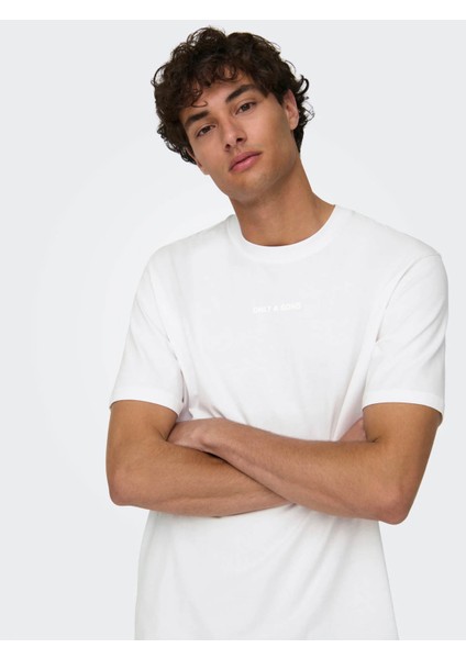 Onslevı Lıfe Reg Text Beyaz Erkek T-Shirt 22028147