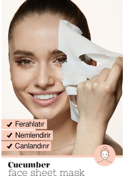 Kağıt Yüz Maskesi (Salatalık) 15gx5adet fırsatları