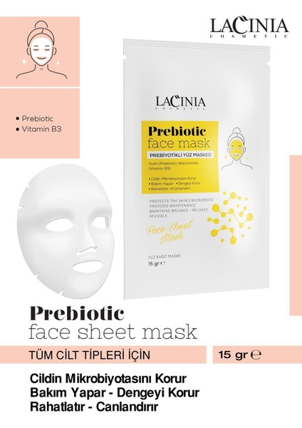 Kağıt Yüz Maskesi (Prebiotic) 15gx5 adet