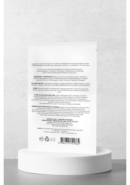 Kağıt Yüz Maskesi (Prebiotic) 15gx5 adet modelleri