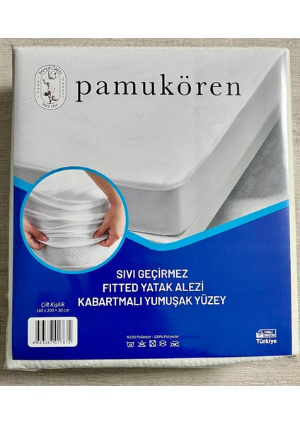 Sıvı Geçirmez Lastikli Alez 160 x 200+30 cm fiyatları