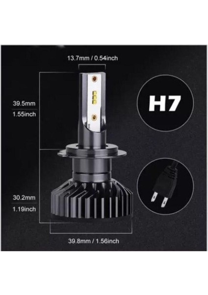 H7 12 - 24 Volt Cree Csp LED Xenon Takımı Yeni Nesil Mini Canbus