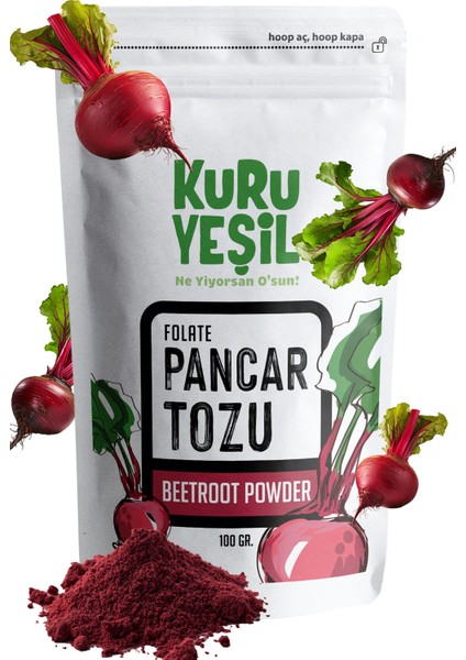 - Pancar Tozu - Pancar Kökü Tozu - Kırmızı Pancar Tozu - 100 gr