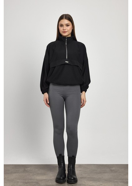 1052 Kanguru Cep Detay Sweat Siyah fiyatları