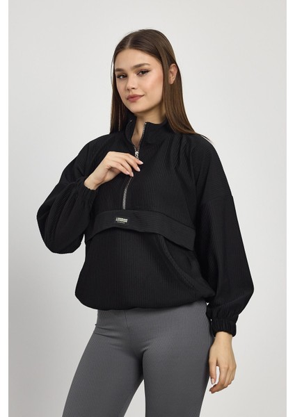 1052 Kanguru Cep Detay Sweat Siyah modelleri