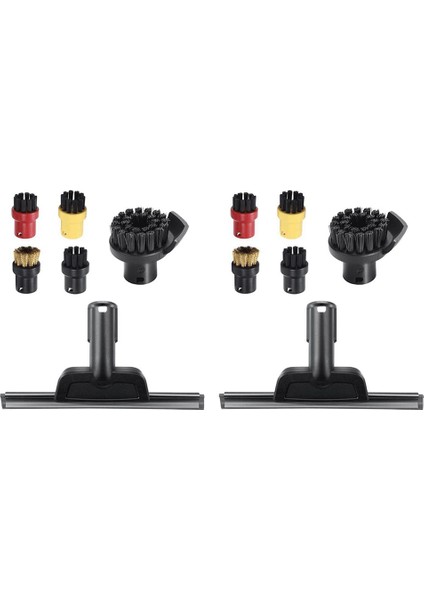 2x Pencere Nozulu Kazıyıcı Yuvarlak Fırça Sc1 Sc2 Sc3 Sc4 Sc5 Buharlı Temizleyici Süpürge Fırçaları Parçalar Aksesuarlar (Yurt Dışından)