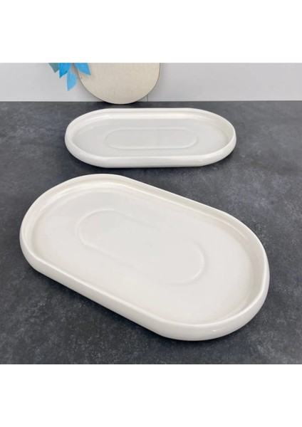 Karçiçeği Home 4'lı Oval Kayık Tabak Seti 27CM