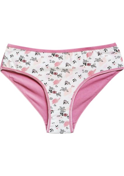 Pamuklu Geniş Kenarlı Likralı Desenli Bato Kadın Külot Desen 5