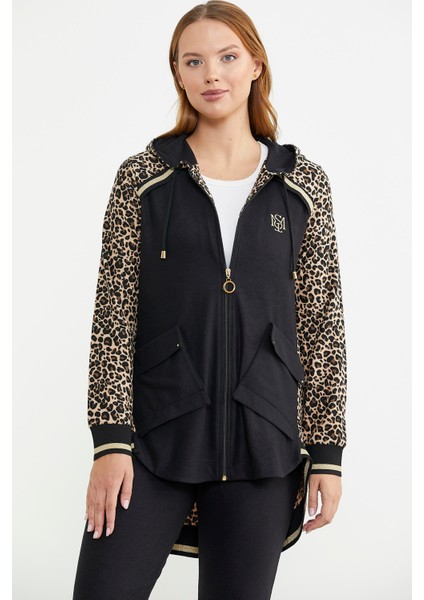 Rahat Kalıp Leopar Kombinli Takım - Kahve indirimleri